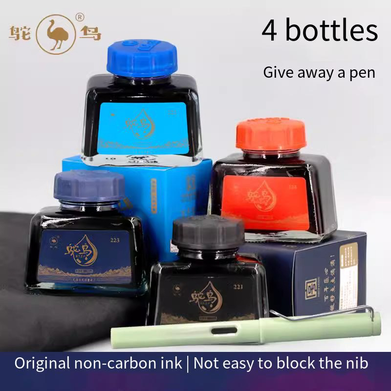 Struisvogel 2-serie vulpeninkt - Fountain Pen Bottled Ink recensie en prijs