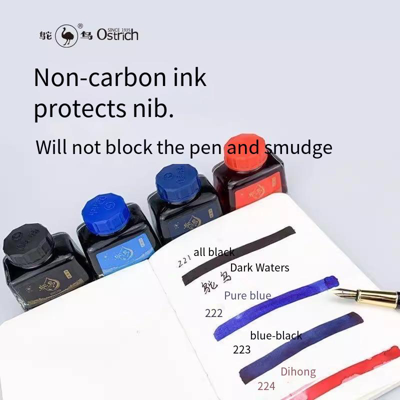 Struisvogel 2-serie vulpeninkt - Fountain Pen Bottled Ink recensie en prijs